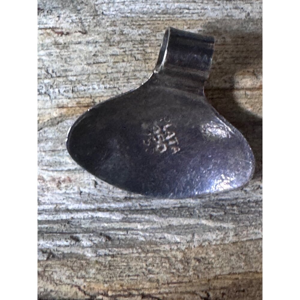 Plata 950 & 18K 750 Mixed Metal Pendant Enhancer Black Onyx/Obsidian Cabochon - Picture 8 of 8
